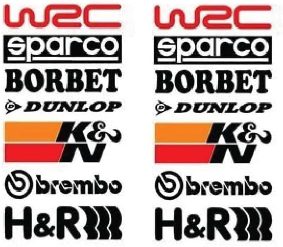 Vinyl Racing Sponsors Logo Car Sticker, Black