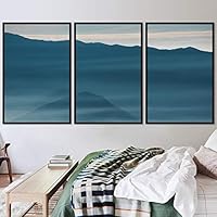 3 Piece Framed Canvas Wall Art Abstract Mountain Top Landscape Canvas Prints Home Artwork Decoration for Living Room,Bedroom - 16