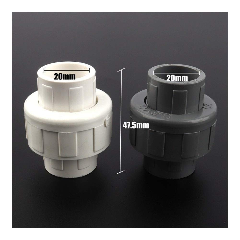 Accesorios para tuberías de riego, Conector de unión PVC 12/24/48 Piezas 20 mm ID for Manguera latón riego jardín Tanque Acuario