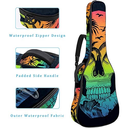 TIZORAX Housse pour guitare acoustique Motif tête de mort - Les Beatles, Paul McCartney, John Lennon, RIngo Starr, George Harrison TIZORAX Housse pour guitare acoustique Motif tête de mort – Image 5