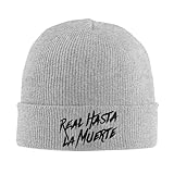 IHIUHGCN Anuel AA Strickmütze Real Hasta La Muerte Beanie Mützen Outdoor-Thermogummi Unisex Mützen Herbst-Wintermützen Geburtstagsgeschenk
