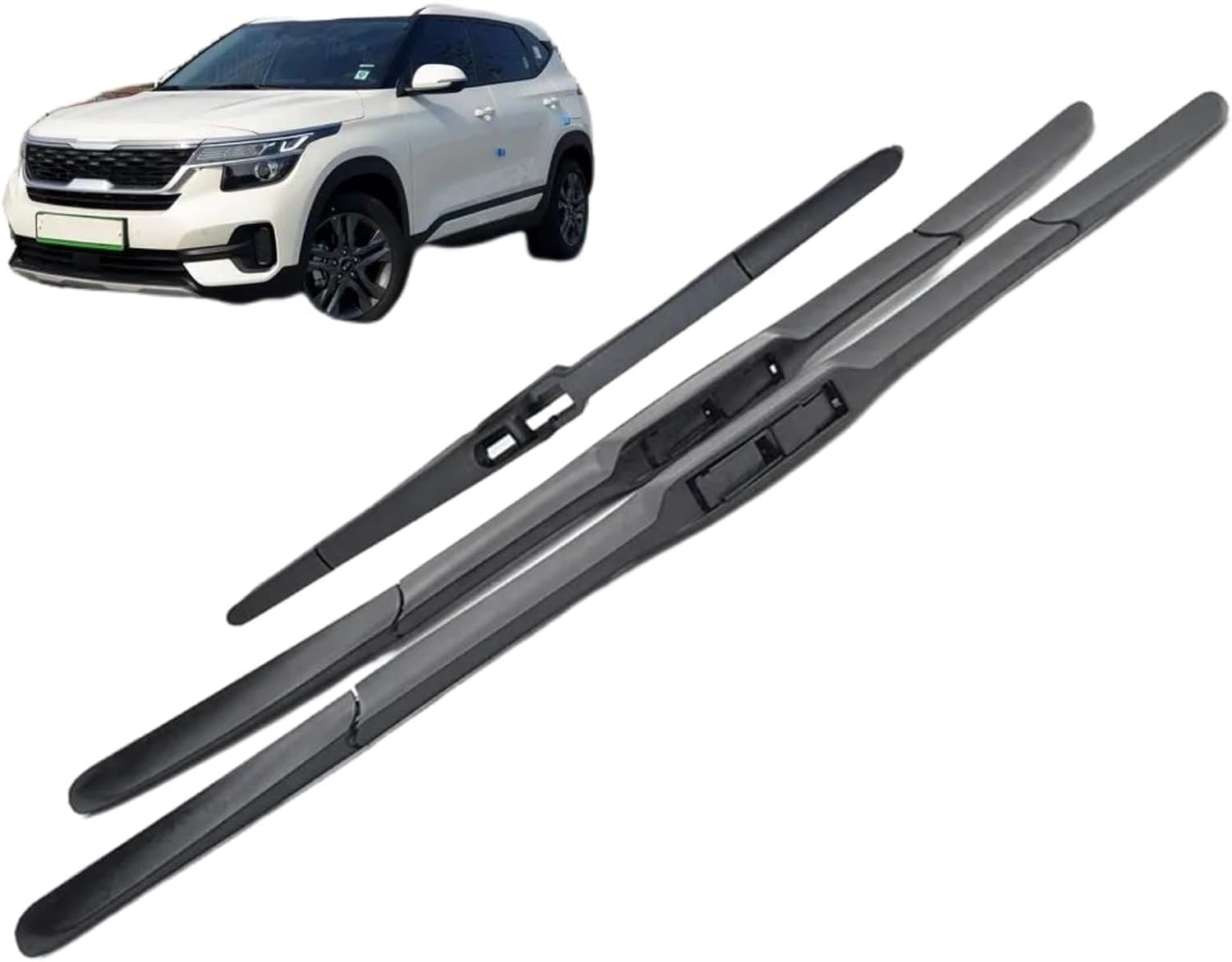 ZhangXD Front Windscreen Wipers For Kia Seltos 2019-2023, Windshield Window Brush Front Wiper Blades All-Weather Replacement Set Easy Installation