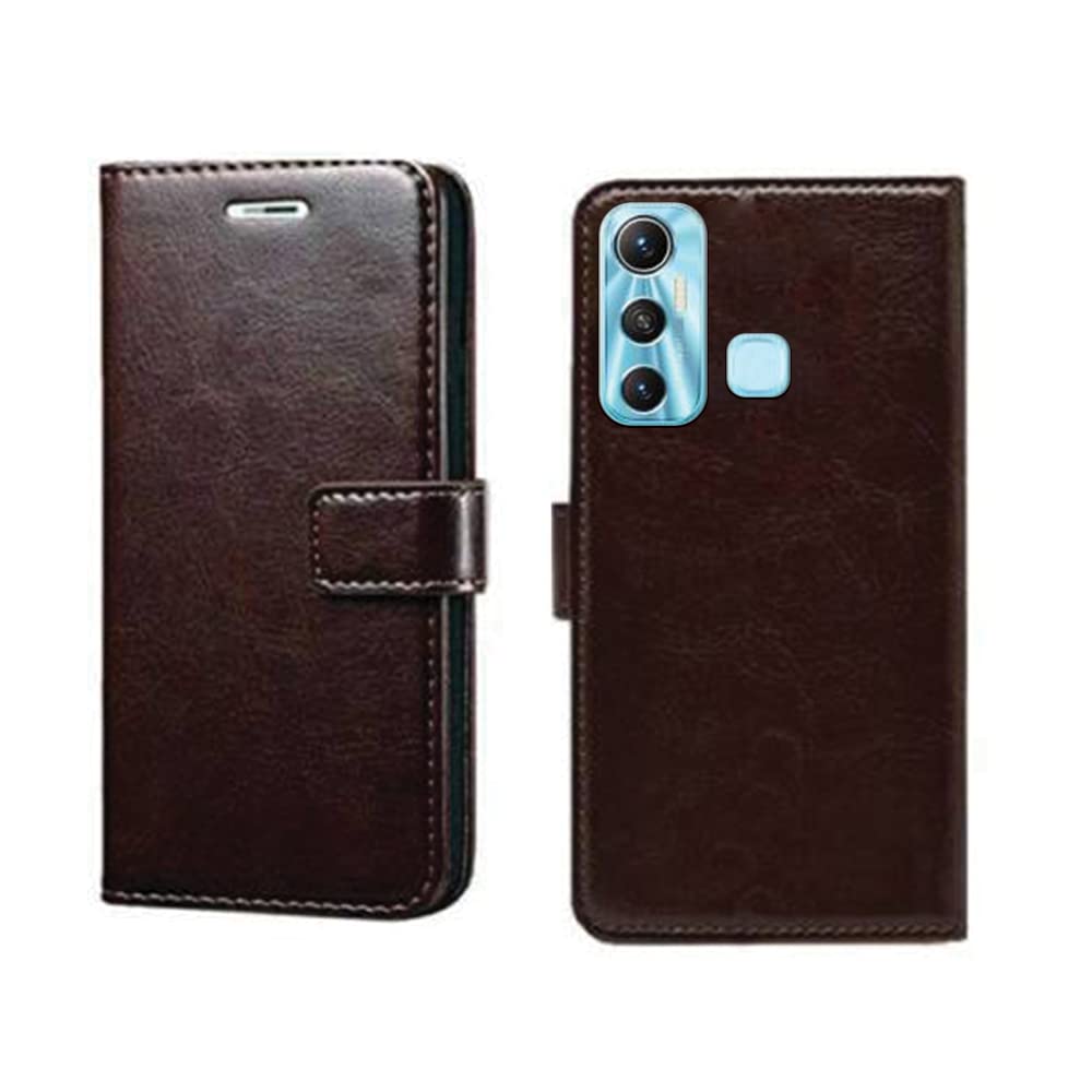 Inktree Infinix Hot 11 Flip Case | Premium Leather Finish Flip Cover | with Card Pockets | Wallet Stand |Complete Protection Flip Cover for Infinix Hot 11 - Coffee (B09JSV1YT2) Amazon Price History, Amazon Price Tracker