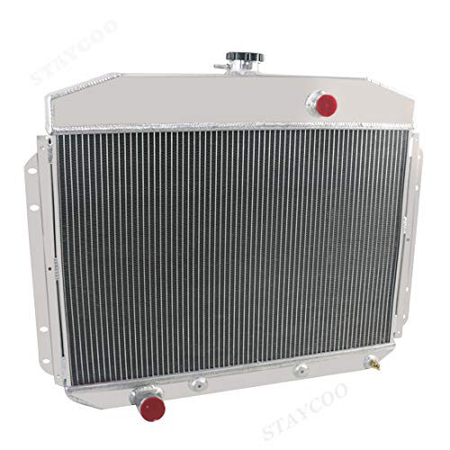 CoolingSky 4 Row All Aluminum Radiator for 1961-1964 Ford F-100 F-250 F-350 Pickup Truck V8 Engines