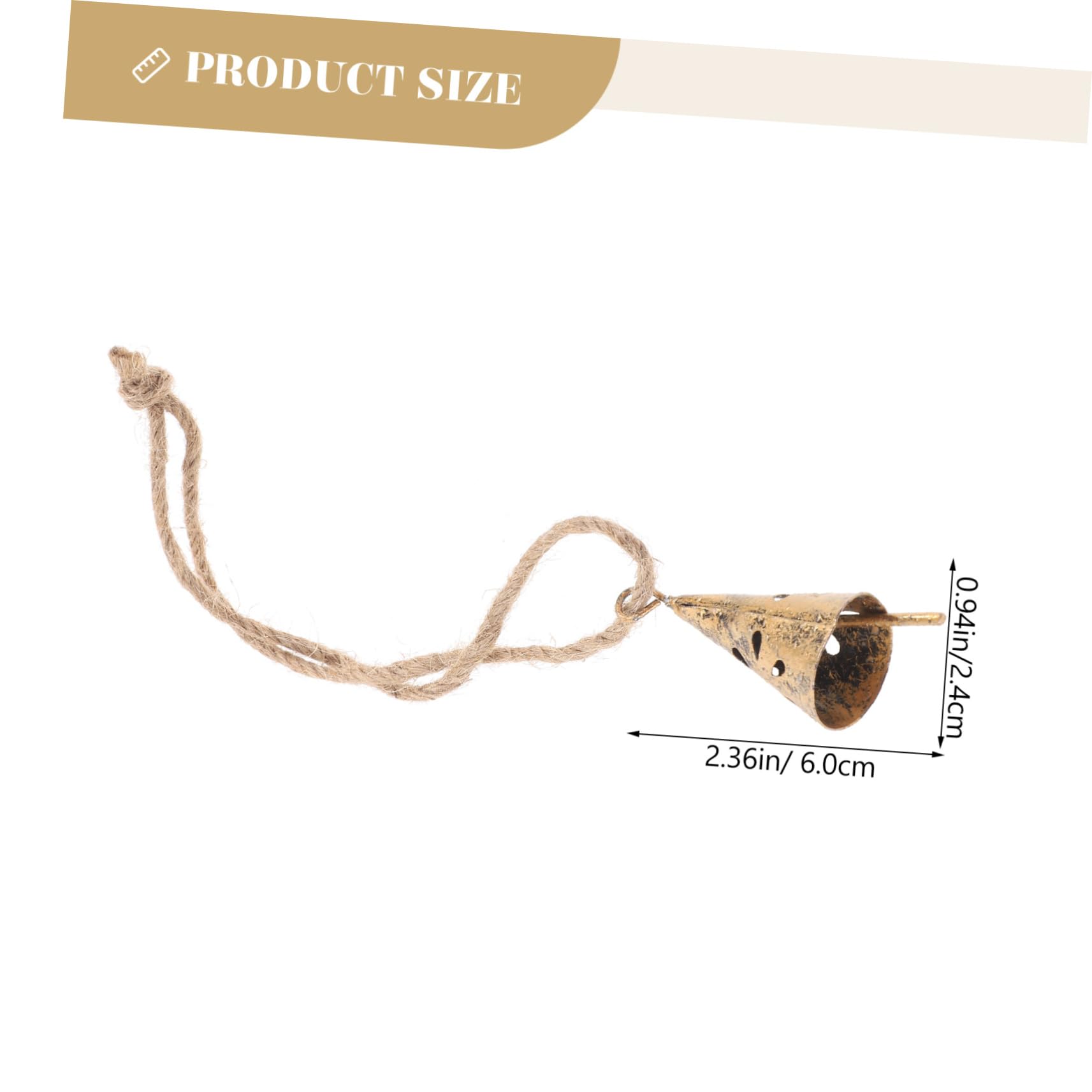 GRIRIW Retro Bell Pendant Decorative Metal Bell Large Wind Chime DIY Craft for Garden