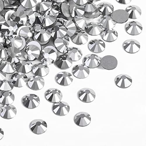 Image of Beadsland Flat Back Crystal Rhinestones,Silver Hematite, SS8, 1440pcs