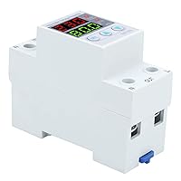 Vista 8 de ‑916 100‑130VAC Protector de voltaje ajustable sobre y bajo voltaje Protector de reinicio de retardo con consulta de fallas y función