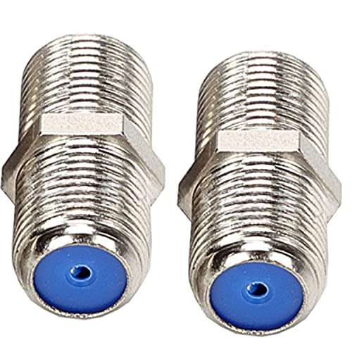 Fohevers 2 Pcs F Type Female to Female Barrel Connector Satellite Adapter for Cable Box Satellite Receiver - Image 2