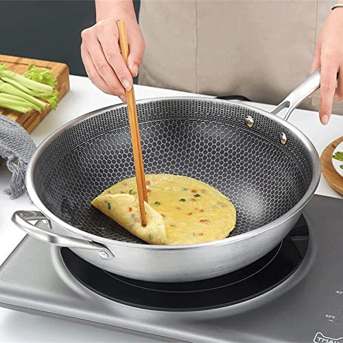 Wok de acero inoxidable antiadherente 34 cm miniatura 2