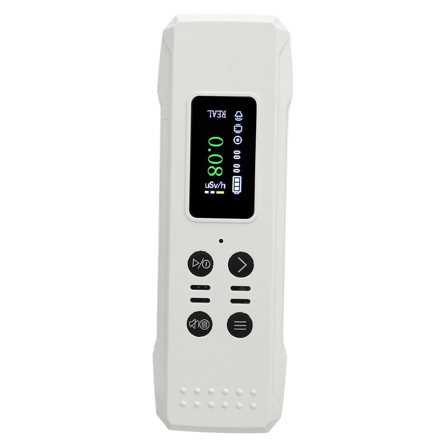 Radiation Monitor, High Sensitivity Automatic Sleep Counter Sound Light Alarm Portable 0.96 Inch TFT LCD γ X (White)