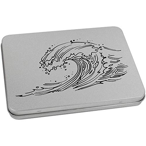 Azeeda 170mm 'Crashing Wave' Metal Hinged Tin/Storage Box (TT00127583)