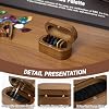 Onmiwod Guitar Pick Holder Set with 2 Color Wood Picks and 8 Celluloid Picks in 3 Thicknesses, Wooden Guitar Pick Case, Mini Jewelry Box, Guitar Music Accessories Gifts for Guitar Lover Player