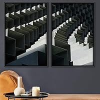 2 Piece Framed Canvas Wall Art Building Blocks Canvas Prints Home Artwork Decoration for Living Room,Bedroom - 16