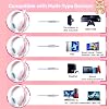 Anivia Pink Gaming Headset with Microphone for PC Computer iOS Mac PS4 PS5 Xbox One Phone, 3D Surround Sound, Soft Memory Foam Ear Cushion, Wired Over-Ear Headphones with Mic for Gamer