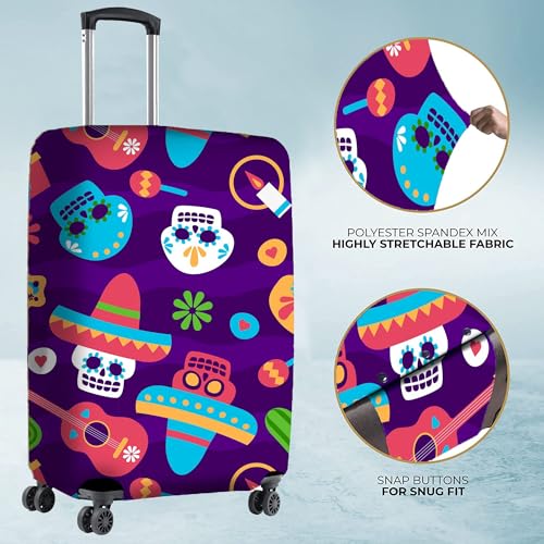 Image of Nasher Miles Polyester Protective Luggage Cover Set of 2 (Medium-Large) - Carnival