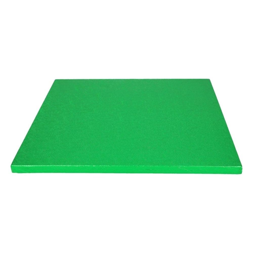 The Cake Decorating Co. Green 12 Inch Square Drum Cake Board Size: 12" (30.48Cm)