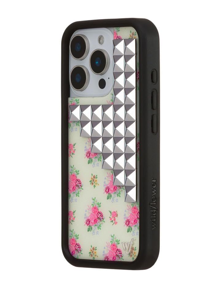 Image of Wildflower Cases - iPhone 16 Pro Compatible - Stud Collection | Impact-Certified 6.5 ft Drop Protection Case, Raised Protective Bumper, Cute Aesthetic Design, Women-Owned Small Business