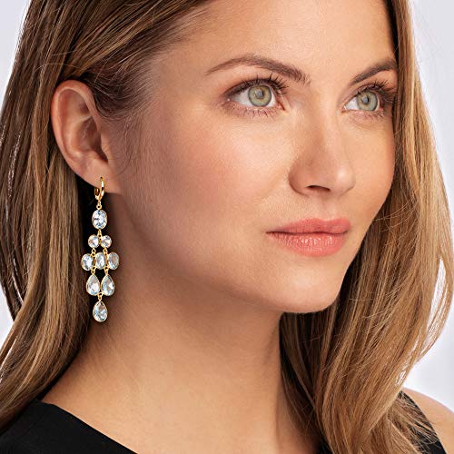 Ross-Simons 33.50 ct. t.w. Sky Blue Topaz Chandelier Earrings in 18kt Gold Over Sterling2
