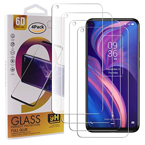 Guran 4 Paquete Cristal Templado Protector de Pantalla para TCL PLEX Smartphone 9H Dureza Anti-Ara?azos Alta Definicion Transparente Película
