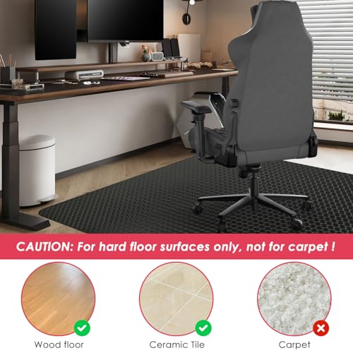 Tapis de chaise de bureau pour chaise à roulettes et sol dur