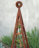 Modern Bird Feeder with Obelisk Trellis Regular (Oxide) - Terra Trellis
