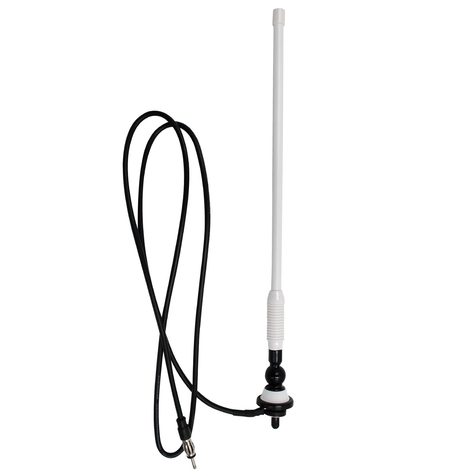 STUDIOFINIX Antena de radio marítima impermeable Dipolo flexible mástil FM AM para barco