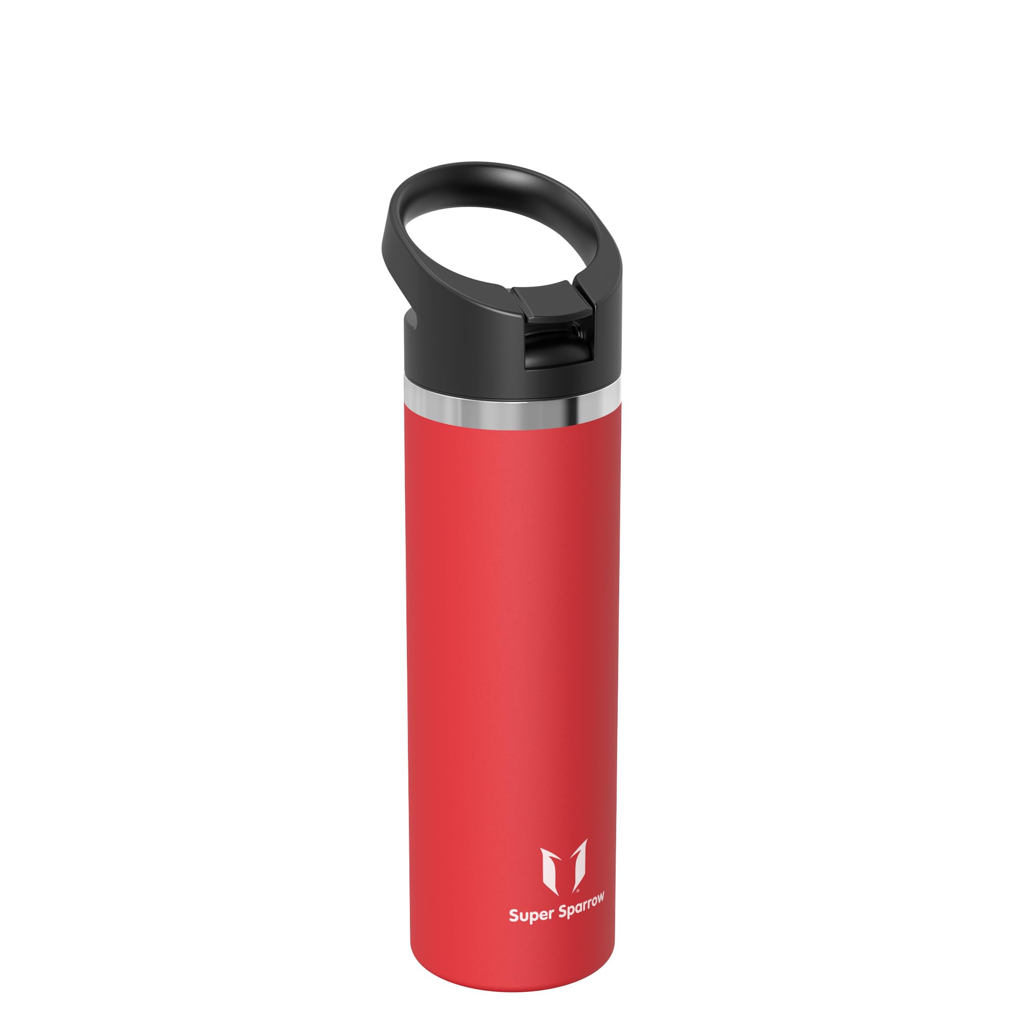 Super Sparrow Water Bottle Insulated - 500ml, 750ml, 1000ml, 1.2L, 1.5L - Wide Mouth Metal Bottle - SwivelSip Flask - BPA Free, Leak Proof - Ergonomic Straw Water Bottles for Gym, Travel, Sports — view 2