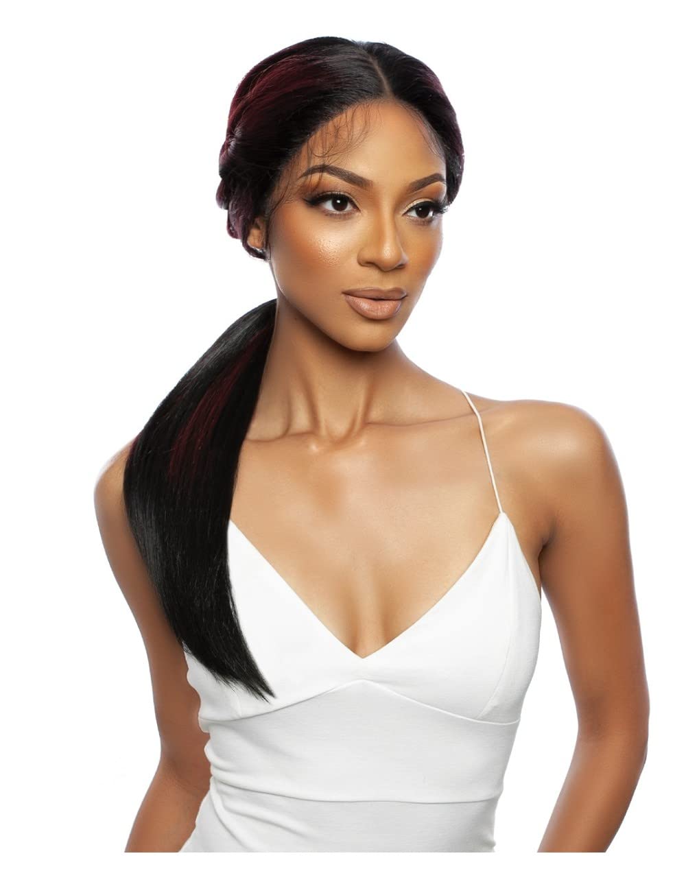 Mane Concept Red Carpet Synthetic HD 13X4 Frontal Lace Wig - RCHF213 EVERLY (SR1B/VINO)