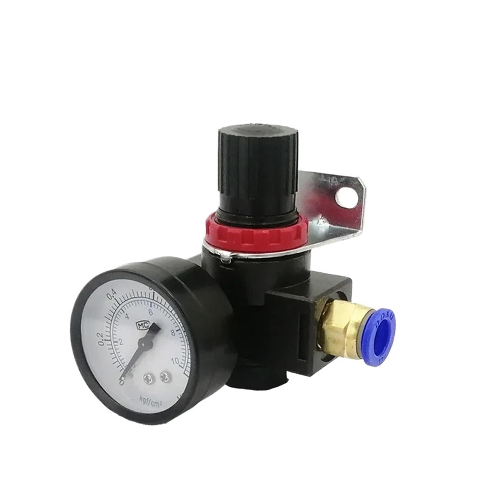 1 Uds BR200 BR3000 BR4000 regulador de presión de aire 1/4 "3/8" 1/2 "BSPT con manómetro y válvula de alivio de presión de soporte (Color : BR2000 SM20PM20)