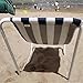HERCHR Outdoor Beach Lounger, Portable Foldable Lunch Lounger Lightweight Reclining Lounger Striped Beach Lounger for Outdoor Patio Beach Camping Pool