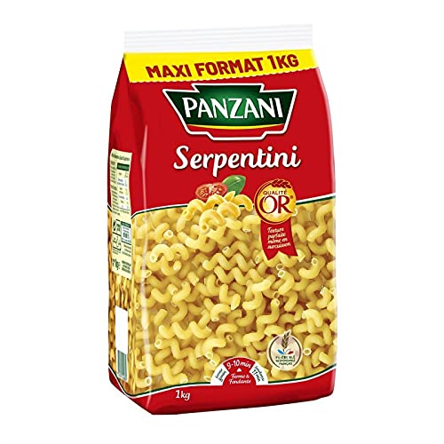 PANZANI - Pâtes Fantaisies Serpentini 1Kg - Lot De 4 - Vendu Par Lot