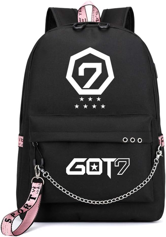 NCTCITY Backpack School Bag Daypack Gift Merchandise Laptop Bag College School BookBag Travel School Canvas Bag JB JinYoung Mark Jackson YoungJae BamBam YuGyeom For Fans