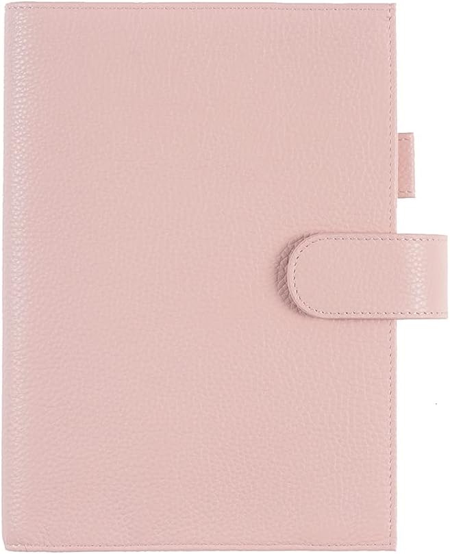 Moterm Leather Cover for A5 Notebooks - Fits Hobonichi Cousin, Stalogy and Midori MD Planners, with Pen Loop, Card Slots and Back Pocket (Pebbled-Deep Teal)