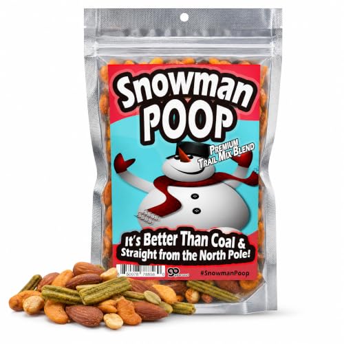 Snowman Poop Trail Mix - Holiday Food Gifts for Teens and Adults - Gourmet Trail Mix, Funny Stocking Stuffer, Made in the USA