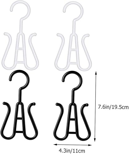 Miniatura 9 de Zerodeko 4 piezas de gancho de zapatilla de plástico blanco estante audaz