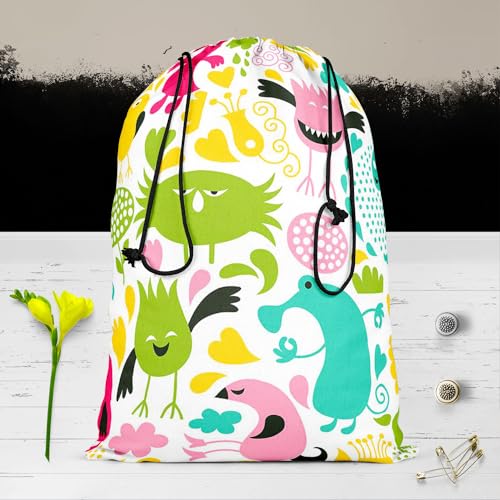 Image of ArtzFolio Monsters | Reusable Sack Bag | Bag for Gym, Storage, Vegetable & Travel