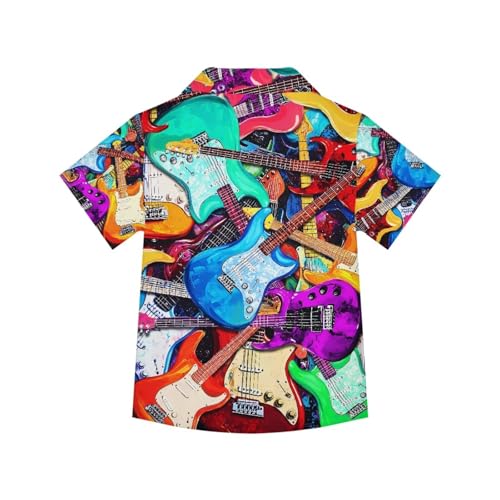 PinUp Angel Kids Lightweight Aloha Shirt for Boys Girls Breathable Summer Vacation Hawaiian Shirts Funny Unique2