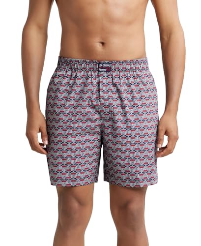Image of Jockey US57 Men Super Combed Mercerized Cotton Woven Printed Boxer Shorts with Side Pockets (Prints May Vary)