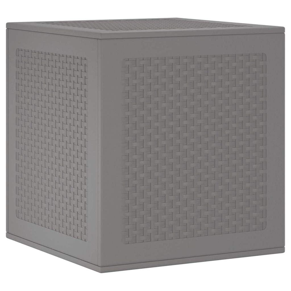 vidaXL Skrzynia do przechowywania Jasnoszary 55 x 53 x 57 cm | Sporo miejsca na Twoje rzeczy na zewnątrz, Zrobiona z wytrzymałego, odpornego na UV plastiku, Stylowy i prosty wygląd