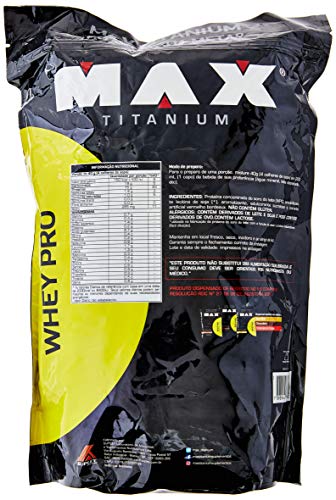 Whey Pro - Refil Morango, Max Titanium, 1500 g