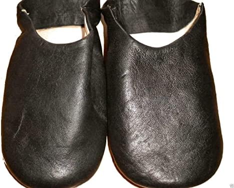 Marokkaanse unisex pantoffels om door het huis te lopen. Authentiek leer handgemaakt van de beste ambachtslieden in Marrakech (43 EU, pistache groen