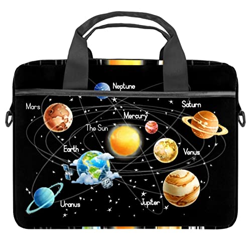 Sacoche à bandoulière pour ordinateur portable pour le collège motif espace