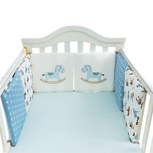 Moonvvin Juego de 6 almohadillas para cuna