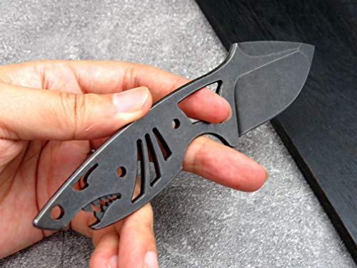 Canku C1139 Fixed Blade Knife,D2 Steel Pocket Knife With K Sheath, Edc Tactical Knife With Can Opener For Outdoor, Camping, Hunting, Hiking(Black) #TOP5