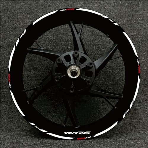 SJHYLL Pegatina Moto Juego Completo Pegatinas Reflectantes Impermeables para Llantas 17 Pulgadas para YZF R6 Pegatina Llanta(Set Meal 30)