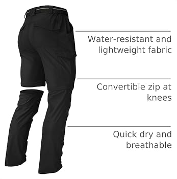 Amazon.com: Men's Hiking Pants Convertible Zip Off Lightweight