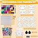 MULVINNIE 54 Colors Face Painting Kit, Non-Toxic Water Activated Face Paint Palette, Facepaint Makeup Kit with Brushes, Stencils, Gems, for Festivals, Halloween, Carnival, Birthday Parties