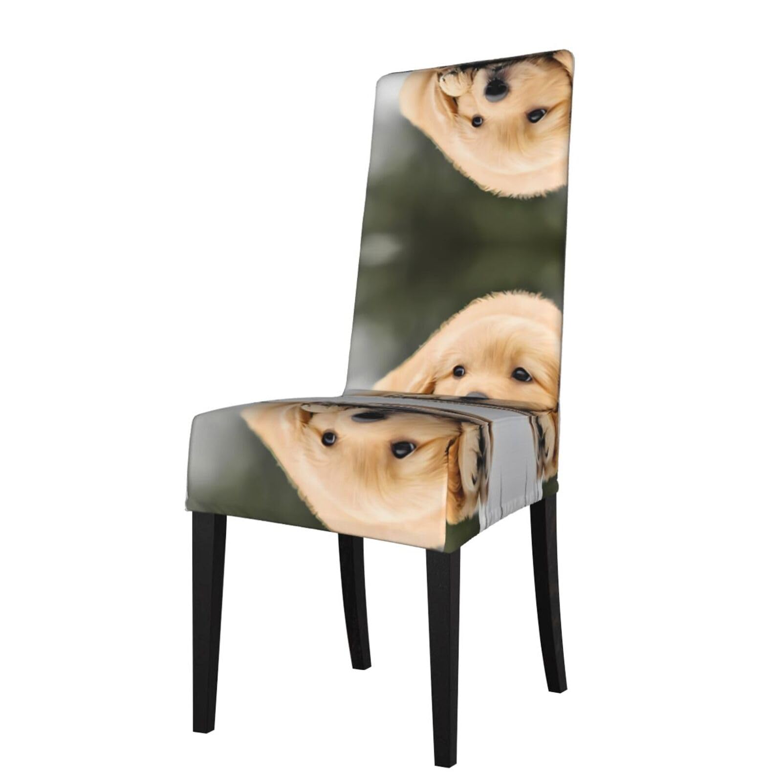 YYHWHJDE Lazy dog puppy Prints Protection Cover for Dining Chair – Stretchable Slipcovers for a Refreshing Dining Room Makeover