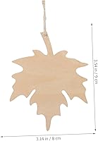 Vista 8 de 21 piezas de adornos de madera de hoja de arce, recortes de madera de Acción de Gracias, sin terminar, hojas colgantes en blanco, rebanadas