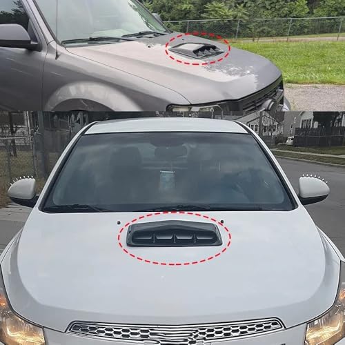 Ventilación de capó decorativa y embellecedor de entrada de aire negro 4
